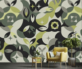 Abstract form birds, persons and plants