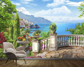 seamless purple background with roses