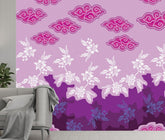 seamless purple background with roses