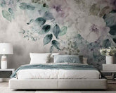 Floral pattern with butterflies wallpaper
