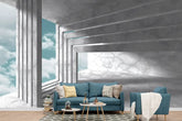 Empty Corridor with Light Effect Mural Wallpaper