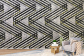 Geometric Mural Wallpaper: Modern Abstract Art for Stylish Interiors