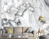 White Flowers Leaves