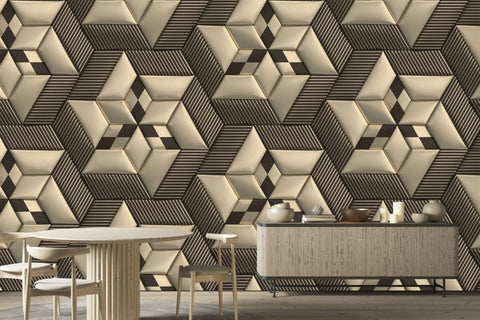 A brown and gold striped pattern