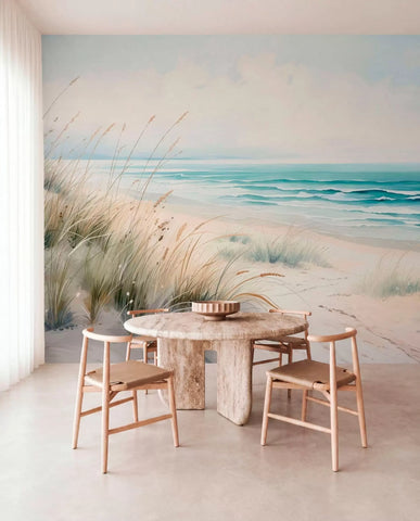 Beach Grass and Turquoise Sea