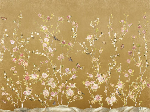 Golden Pheasants Mural Wallpaper