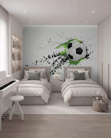 Soccer ball leaving green spots
