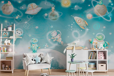 Space and galactic adventures of the astronauts' animals