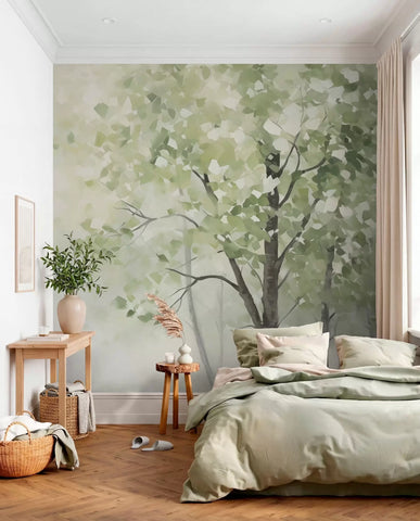 Abstract trees imitation of painting