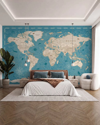 World map, old map