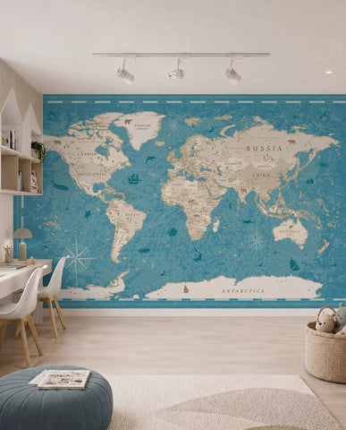 World map, old map