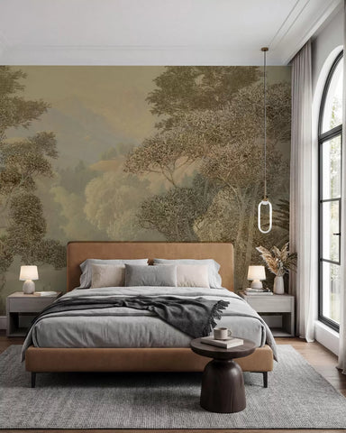 Tropical forest in brown tones