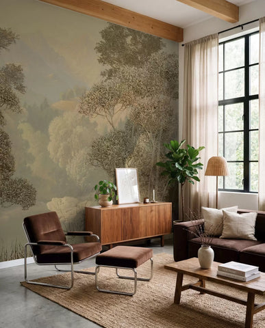 Tropical forest in brown tones