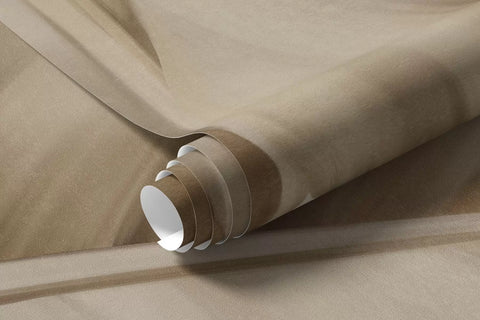 Rolled light brown banana leaves mural wallpaper in beige