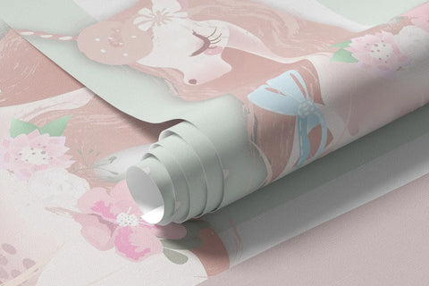 A forest with princesses and unicorns