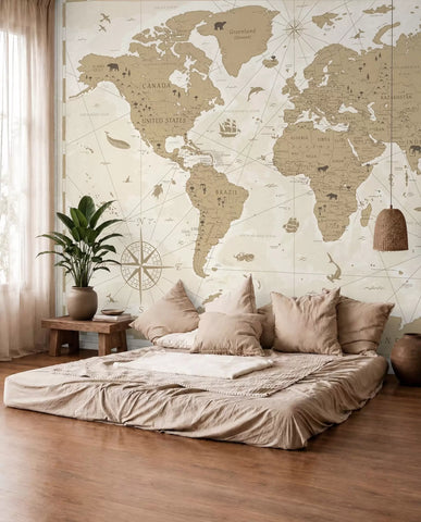 Vintage world map