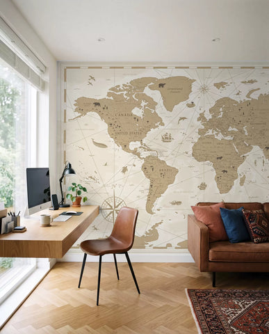 Vintage world map
