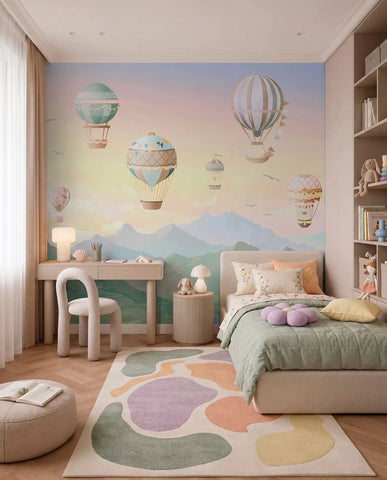 A fabulous valley with balloons