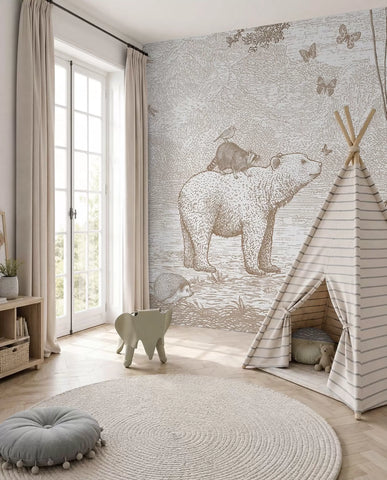 Fairy forest with adorable animals