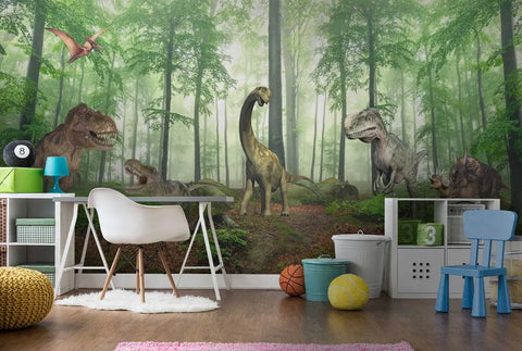 Dinosaurs in the forest