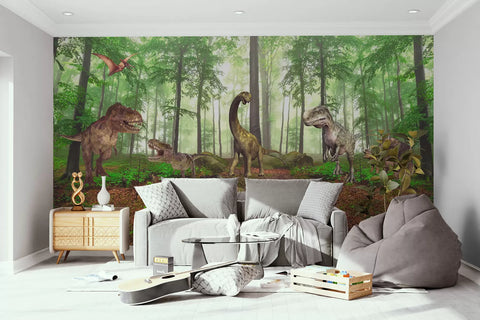 Dinosaurs in the forest