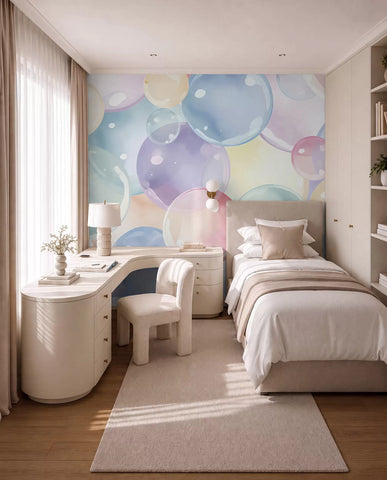 Bubbles in pastel colors