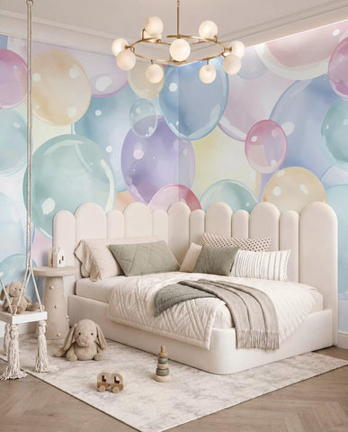 Bubbles in pastel colors