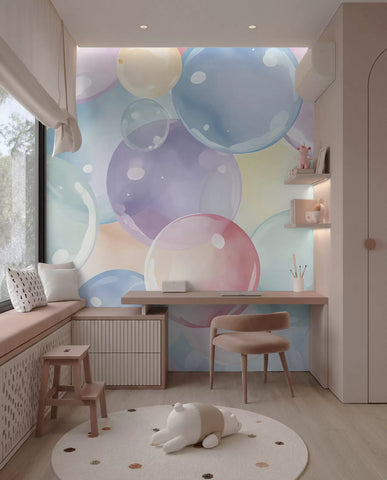 Bubbles in pastel colors