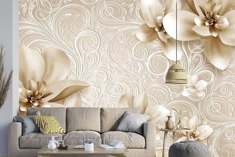 Elegant Flowers Mural Wallpaper