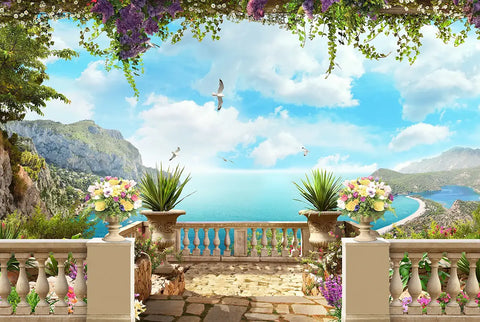 Mediterranean Escape Mural Wallpaper