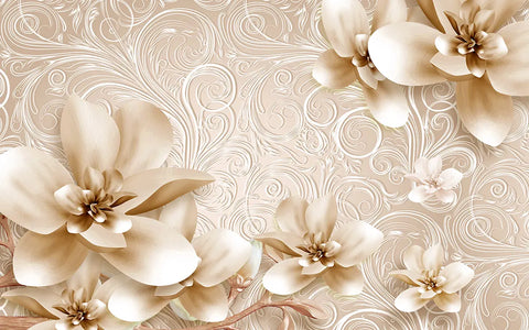 Elegant Flowers Mural Wallpaper