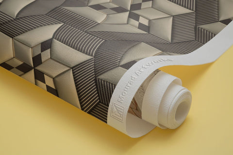 A brown and gold striped pattern