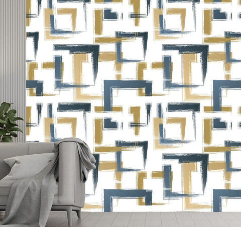 Abstract square seamless pattern 3D
