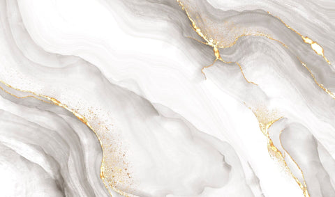 White Gold Marble Art
