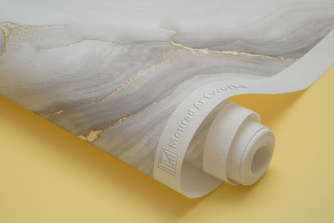 White Gold Marble Art