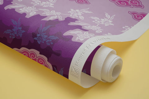 seamless purple background with roses
