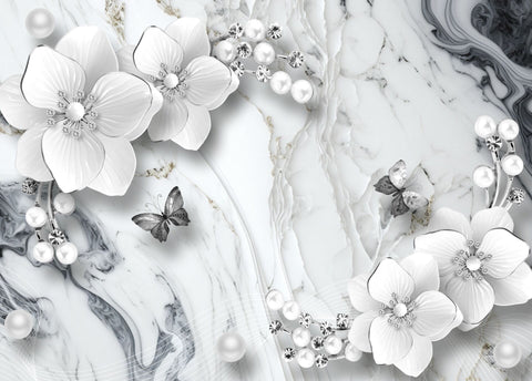 White Flowers Leaves